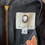 Mayle Black Silk Sleeveless Ruffle Top Size 2 Photo 4