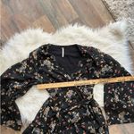Free People $128 Sz Small LILOU PRINTED BELL SLEEVE DRESS RETRO BLACK COMBO Photo 5