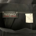 Vintage 90s Wool Blend Pencil Skirt S Black Kick Pleat Pockets Button Closure Photo 3