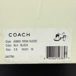 Coach  Poppy Rena Black Suede Slingback Wooden Heels Platform Sandals Size 5.5M Photo 15