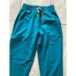 FIGS  Scrub Pants Womens XS Tall Teal Zamora High Waisted Jogger Cargo Pockets Photo 2