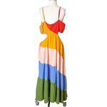 Eloquii Rainbow Tiered Cutout Maxi Dress sz 18 Photo 5