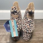 Toms  NEW Women's‎ Kelsey Wedge Boot Desert Tan Leopard Print Suede Size 10 Photo 1