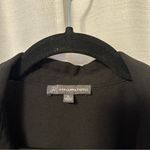 Adrianna Papell Blouse Black Pleated Sleeve Button Up Top Career Size XL Goth Photo 4