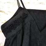 Urban Outfitters  Ecote Cami Top Women S Black Floral Bead Tassel Romantic Goth Photo 12