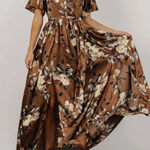 Baltic Born  Chocolate Floral Maxi Dress Photo 0