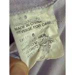 Vintage 1990s Lilac ButtonFront Pinafore Dress Soft Cotton Minimal Cottagecore Purple Size 6 Photo 6