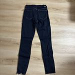 MOTHER Denim MOTHER Looker High-Rise Skinny Jean Size 26 Frayed Ankle Dark Wash Photo 4
