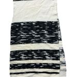 J.Crew  Scarf Black Cream Tassels Wrap White Rectangle Photo 1