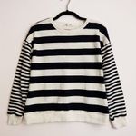 Workshop Republic Clothing Navy & White Striped Crewneck Sweater By Womens L/G C Photo 0