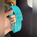 Vintage turquoise beaded crystal diamanté choker Blue Photo 6