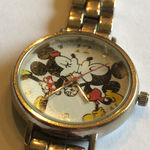 Disney Mickey & Minnie Mouse Silver Tone Watch Wristwatch New Battery Photo 1