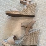 Marc Fisher Scalloped Espadrille Wedge Sandals | Nude Suede | Size 10 Photo 5