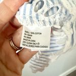 Gianni Bini  Cotton Eyelet Blouse in Blue & White Stripe Size L Photo 4