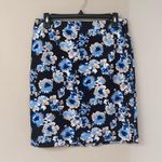 White House | Black Market Blue Floral Skirt Size 6 Photo 0