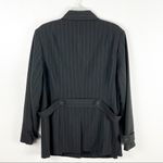 Lane Bryant  Gray Striped Lined Long Sleeves Front Blazer Coat, Size 14 Photo 1