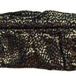 EXPRESS Black & Gold Cheetah Print Y2K 80's Ruffle Zipper Top Clutch Bag Photo 1