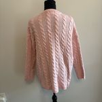 52Seven Oversized Baby Pink Cable Knit Sweater Size Medium Photo 2