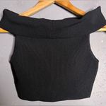 Aritzia Babaton Sculpt Knit Off-shoulder Top in Black. Size Large Photo 2