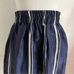 Apiece Apart  • Navy Blue Striped High Waisted Short Skirt Photo 4