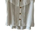 Anthropologie Maeve Eloise Swiss Dot Ruffled Blouse White Solid Viscose 2 #1935 Photo 4