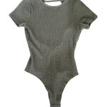 Lulus Short Sleeve Thong Bodysuit Brown Women's Size Medium Photo 0