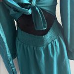 Elegant Teal Long Sleeve Dress Green Size L Photo 12