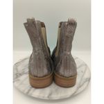 Vanessa Wu Booties Woman's 38/7.5 Silver Metallic‎ Snake Skin Shiny Boho Photo 4