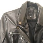 joe's jeans JOE'S‎ COLLECTION Floral Printed Leather Jacket Black Small Photo 3