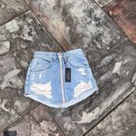 LF Carmar Denim | Zip-Up Ripped and Distressed Mini  "Beatrice" Skirt | 26 Photo 1