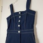 Anthropologie Maeve the colette the portside button-front romper navy blue US 10 Photo 3