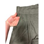 1. State  Women's High Waist Shorts Vegan Faux Suede Pleated Olive Earth Sz S Photo 7