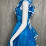 Vintage handmade lace ruffle southern belle retro dress cosplay costume Blue Photo 10