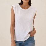Pact Women's Cotton Featherweight Slub Muscle Tee In White Size Large Photo 1