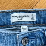 Abercrombie & Fitch Abercrombie Curve Love Baggy Low Rise Medium Blue Wash Distressed Jeans Photo 2