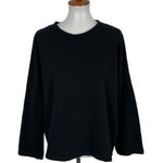 ZARA Trafaluc Black Knit Sweater Top Long Sleeve Minimalist M Autumn Winter Photo 0
