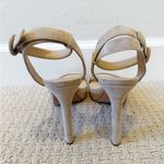 Veronica Beard  Darcelle Platform Heel Ankle Strap Stiletto Sandal in Cream Suede Photo 4