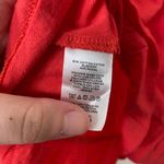 Loft NWOT  Women’s bright orange ruffle sleeve hem v-neck‎ cut blouse top medium Photo 3