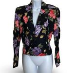 Vintage Alida Floral Blazer Black Size 10 Photo 0