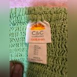 C&C California NWT  Green Linen Tank Top Crop Camisole Photo 3