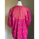 Anthropologie Boho Diamond Print Tunic Blouse Pink flowy whimsi romantic fairy m Photo 1