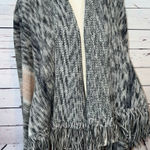 Knox Rose Cardigan Fringe Sweater Small Knit Boho Hippie Open Front Lagenlook Photo 0