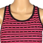 Athleta dark pink and black striped tank top with criss-cross back. Medium. EUC Photo 1