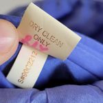 Marchesa Notte Ruffle Pleated One Shoulder Dress Blue Silk Organza Gown Size 4 Photo 8