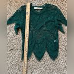 Anthropologie Bishop + Young Lace Over Shirt Size Small, Emerald Green Photo 8