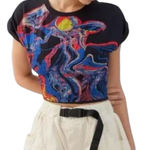 Urban Outfitters  Size Small Black Skull Top Photo 0