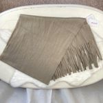 JustFab ❄️ NWT Cozy Light Brown Taupe Knit Fringe Scarf Just Fab Photo 4