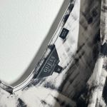 Guess Dress Women M White Black Tie Dye Y2K Bodycon Cap Sleeve Bratz Ruched Club Photo 5