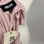 SER.O.YA Lana Dress Set Pastel Pink Halter Long Sleeve Stretch Jersey Large NWT Photo 11