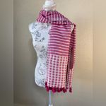 Anna & Ava  coverup/scarf with‎ armholes, one size pink and white Photo 3